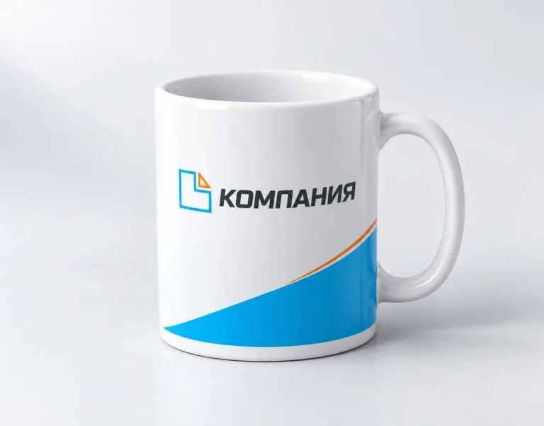 Печать на белой кружке с логотипом — Ставрополь