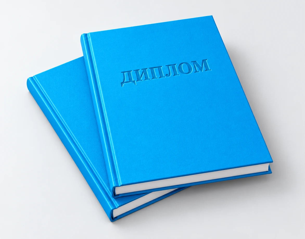 Переплёт дипломной работы в твёрдой обложке